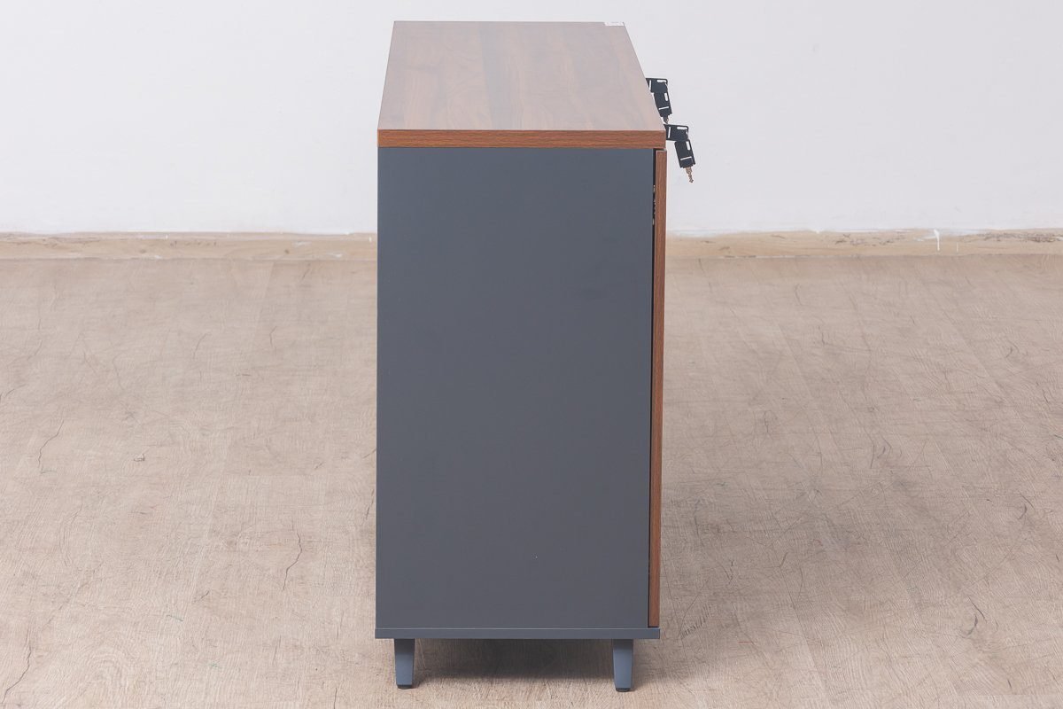 Baseline-Credenza Book Case Cabinet (Walnut) - Image 10