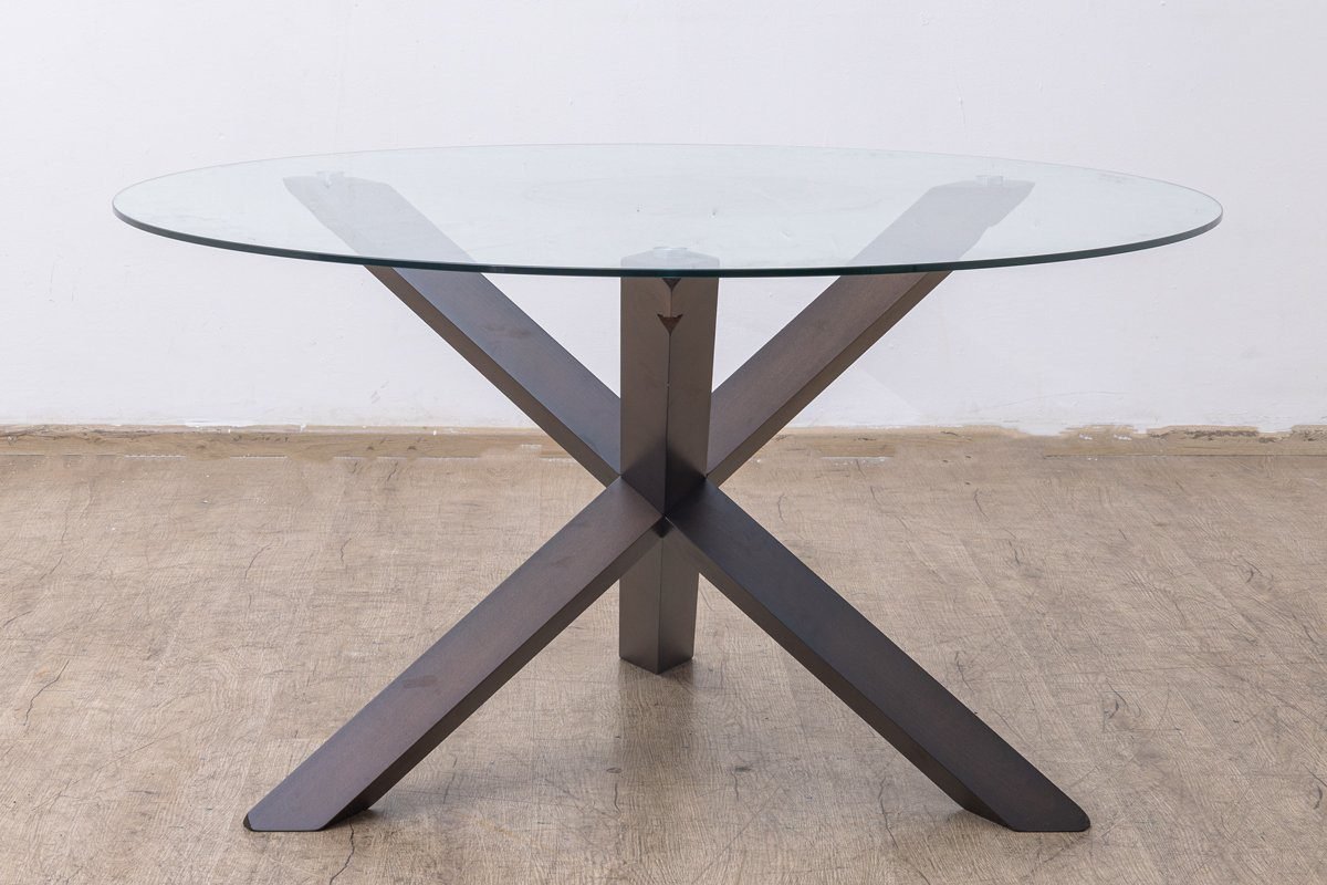 Vanessa Glass Top Round Dining Table + 6 Chairs - Image 4