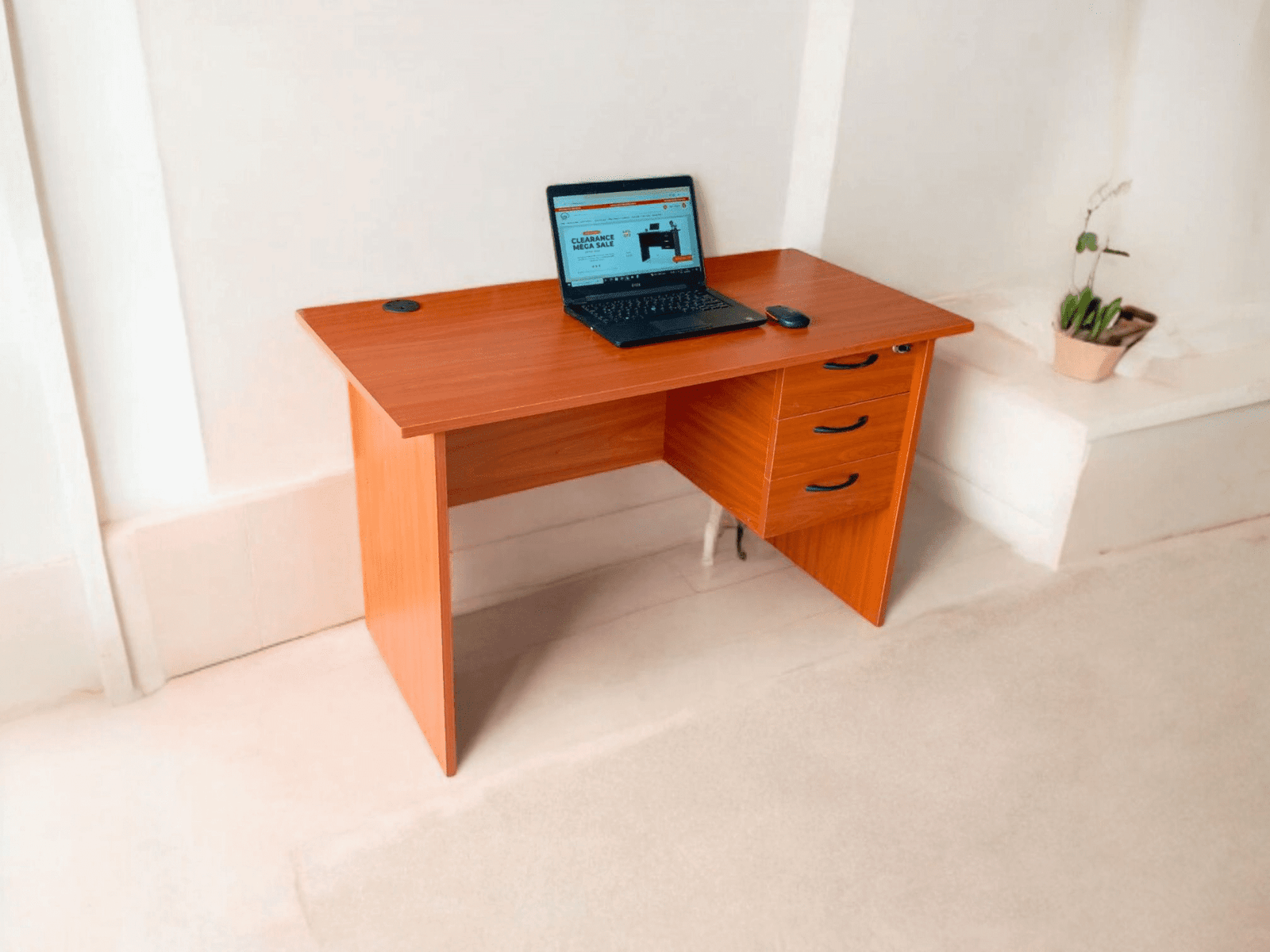 1.2m-Zone Study Desk (Cherry) - Image 2