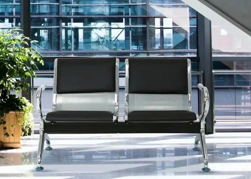 2-Seater Stainless Steal Semi Padded Bench YD-B104P - Image 2