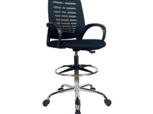 Draughtsman Reception Chair- Black