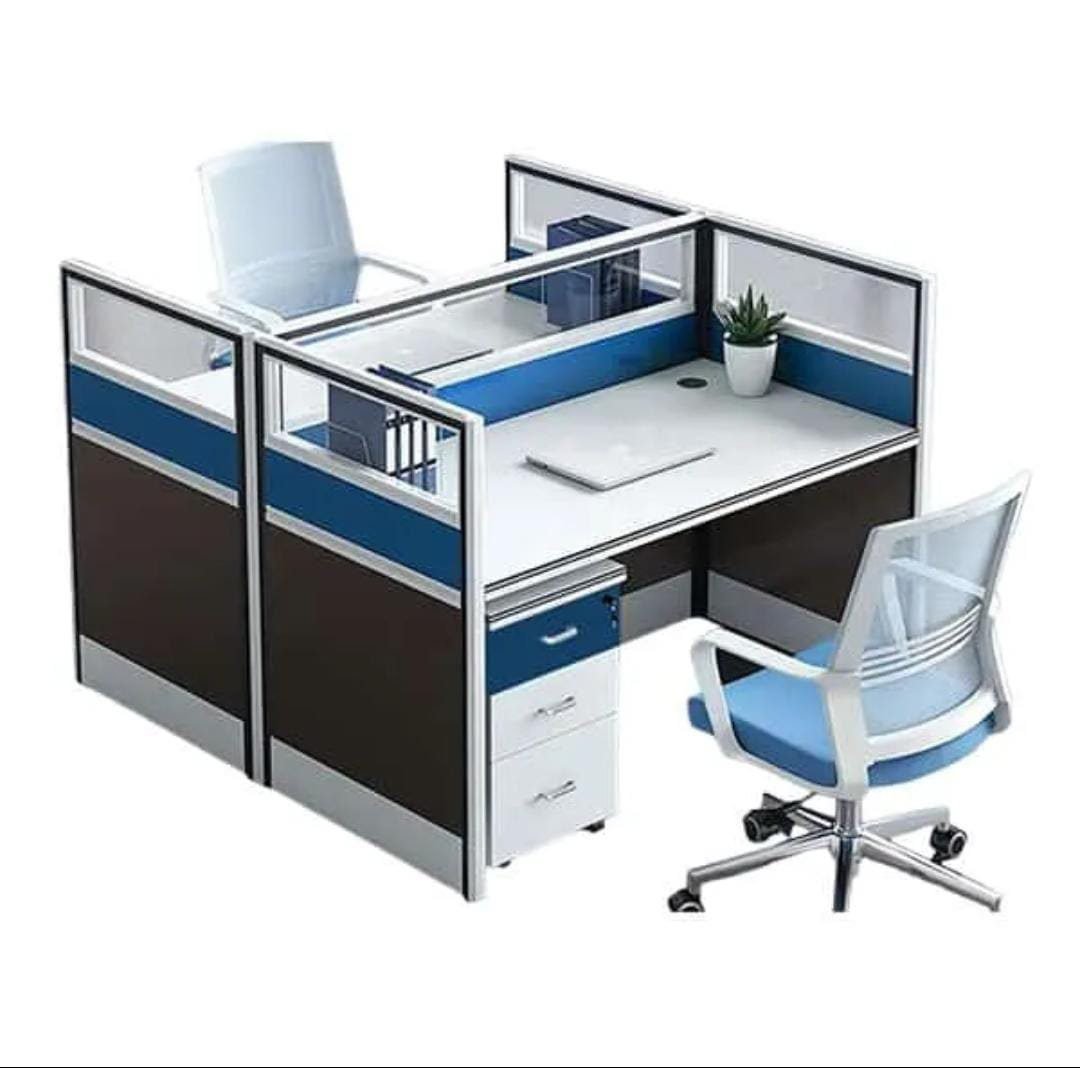 2 Way Workstation 1.2m x 1.2m in White - Image 3