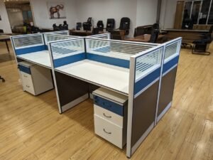 4-Way Workstation 2.4m x 1.2m in White