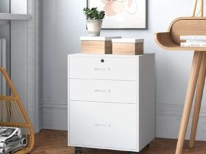 Charter 3 Drawers Pedestal In White
