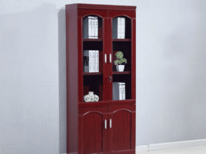 2 Door Wooden Filing Cabinet (mahogany coated)