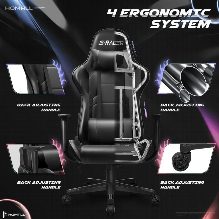YS-916-Black Gaming Chair - Image 7