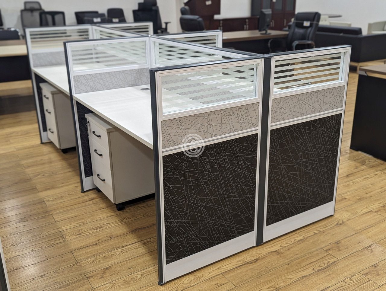 4 Way Workstation 2.4m x 1.2m in Grey - Image 3