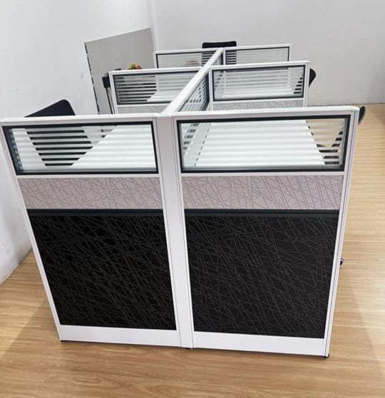 4 Way Workstation 2.4m x 1.2m in Grey - Image 4