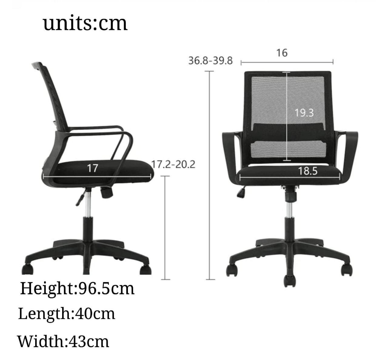 Vector-Low Back Mesh Chair - Image 2