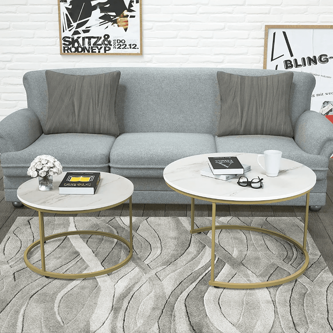 Nesting End Table Gold Frame - Image 3