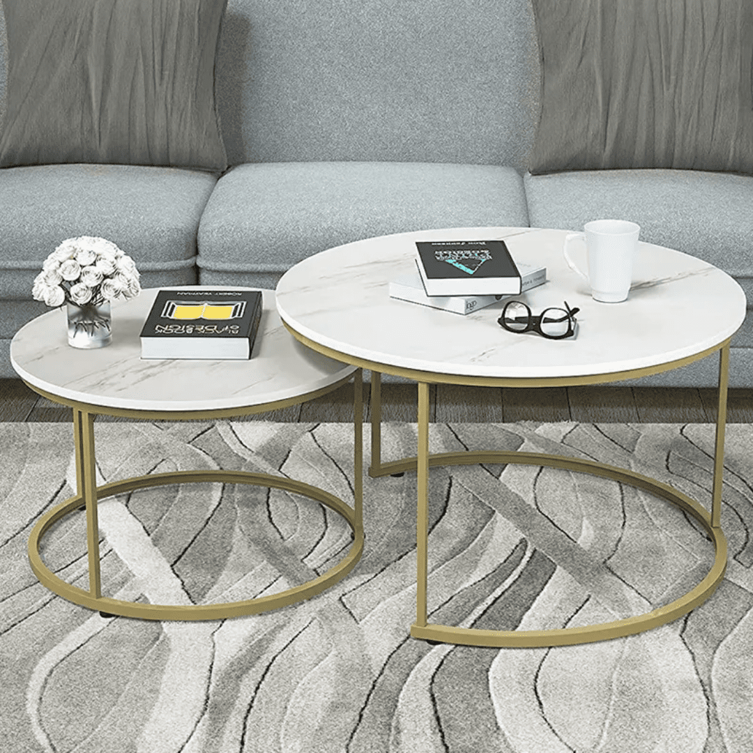 Nesting End Table Gold Frame - Image 7