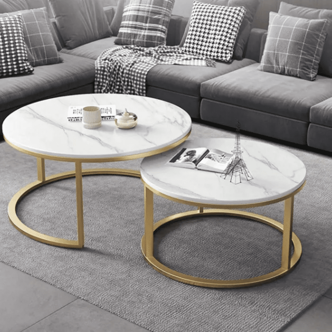 Nesting End Table Gold Frame - Image 8