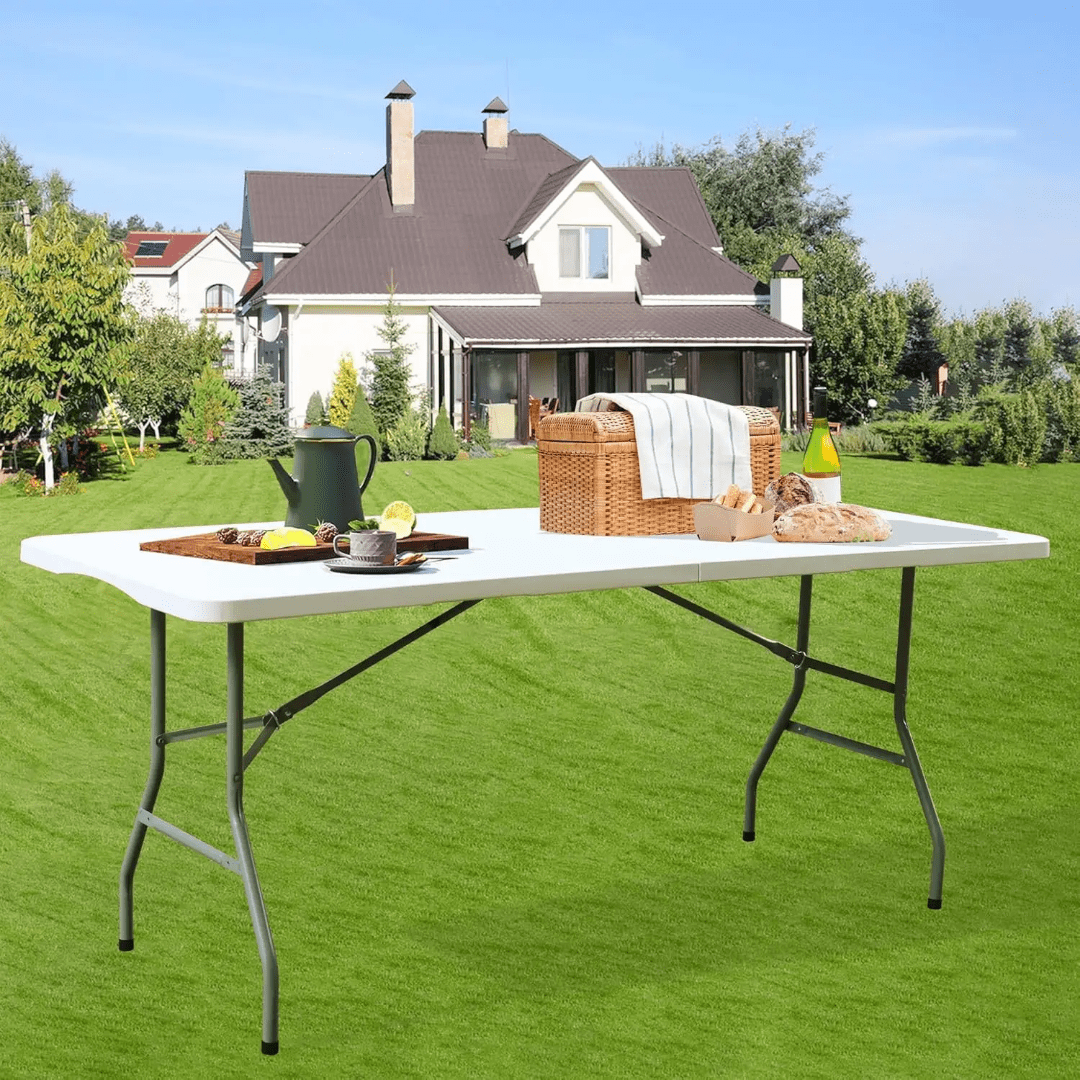 Steve-Picnic Outdoor Table-White(Foldable)
