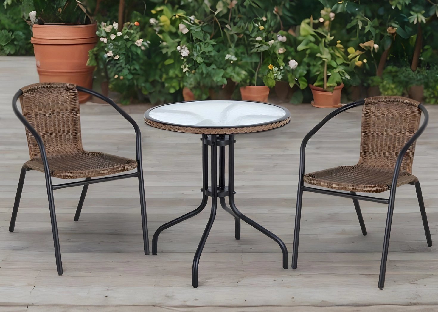 Patio Outdoor Set (Table + 2 Chairs) - Image 3