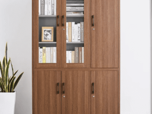 3 Door High Glass Door Cabinet