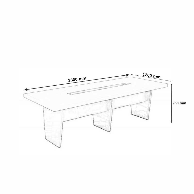 2.8m Executive Conference Table - Image 2