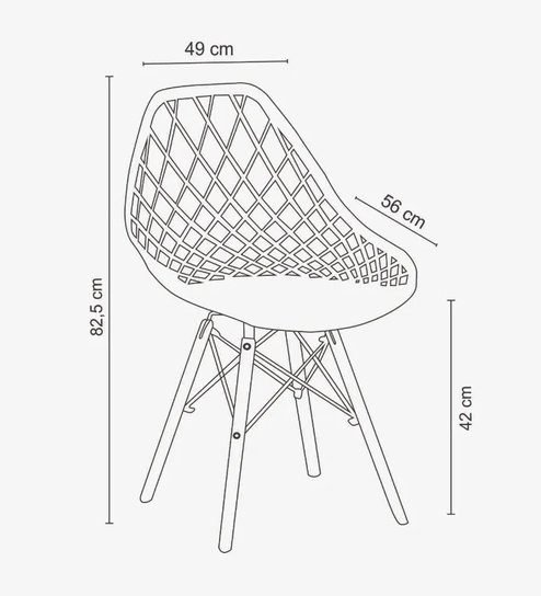 Fele Mesh Eames Dining Chair - Image 3