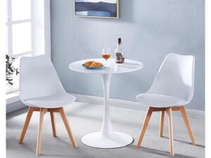 Tulip Dining Table + 2 padded Chairs