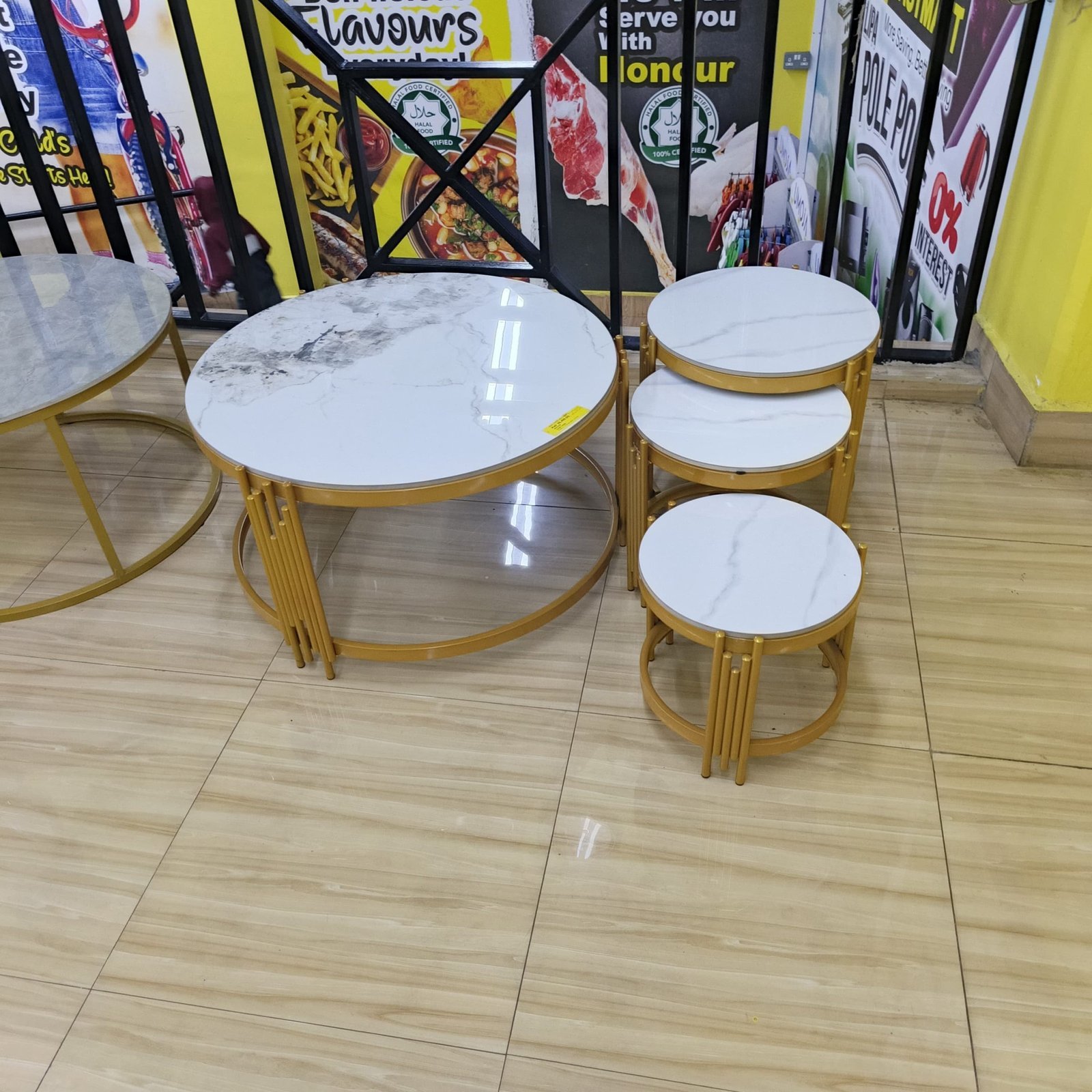 Malivia-Nesting End Table Gold Frame - Image 3