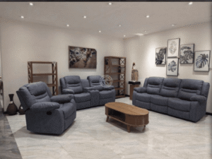 Tranquil - 6 Seater Recliner In Navy Grey (3:2:1)