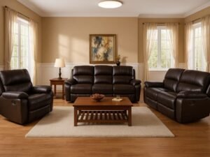 The Blackstone-6 Seater Leather Recliner Series( 3:2:1)