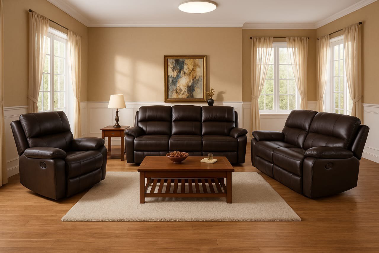 The Blackstone-6 Seater Leather Recliner Series( 3:2:1)
