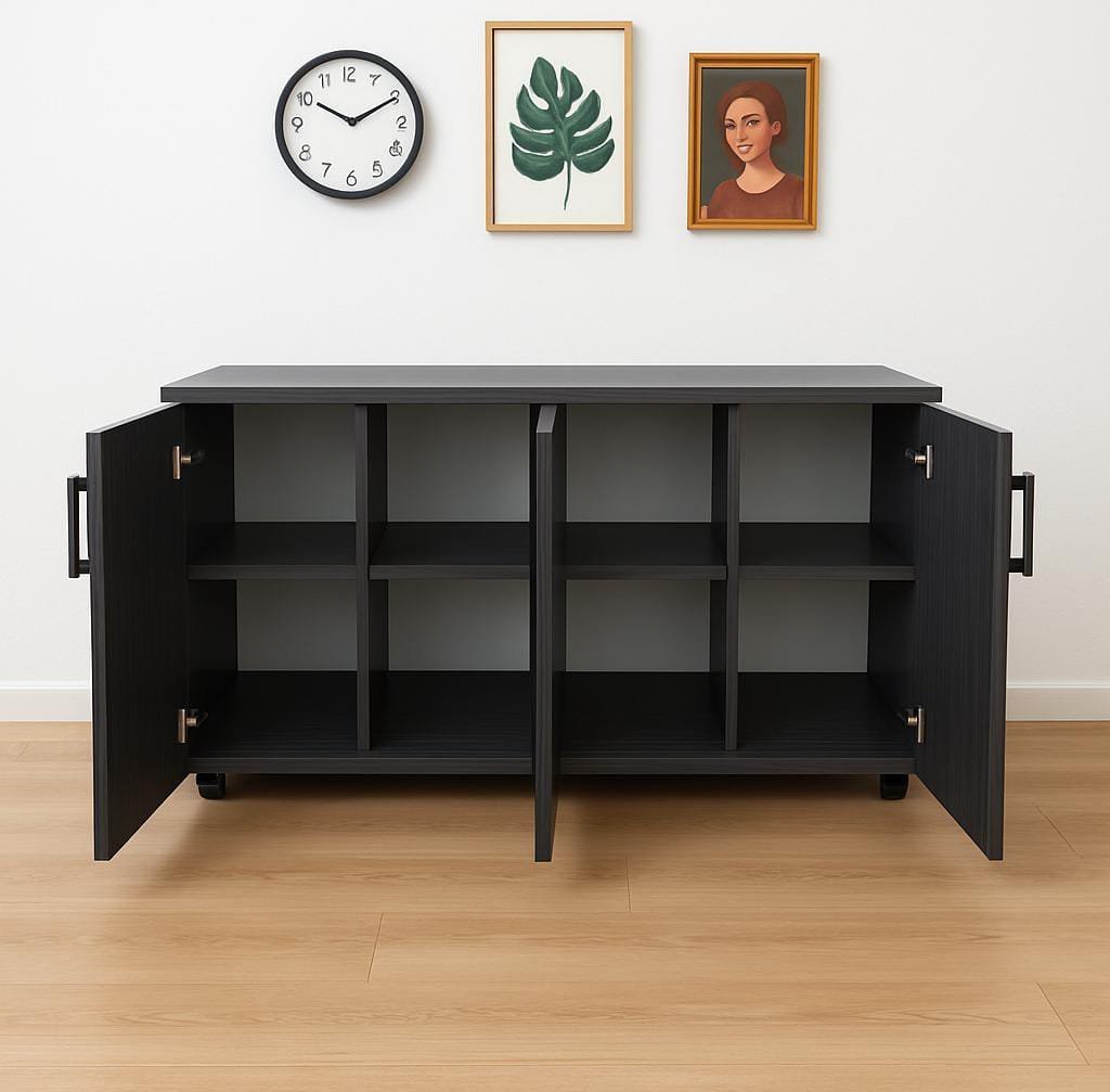 Executive Locking Credenza Bookcase - Image 4