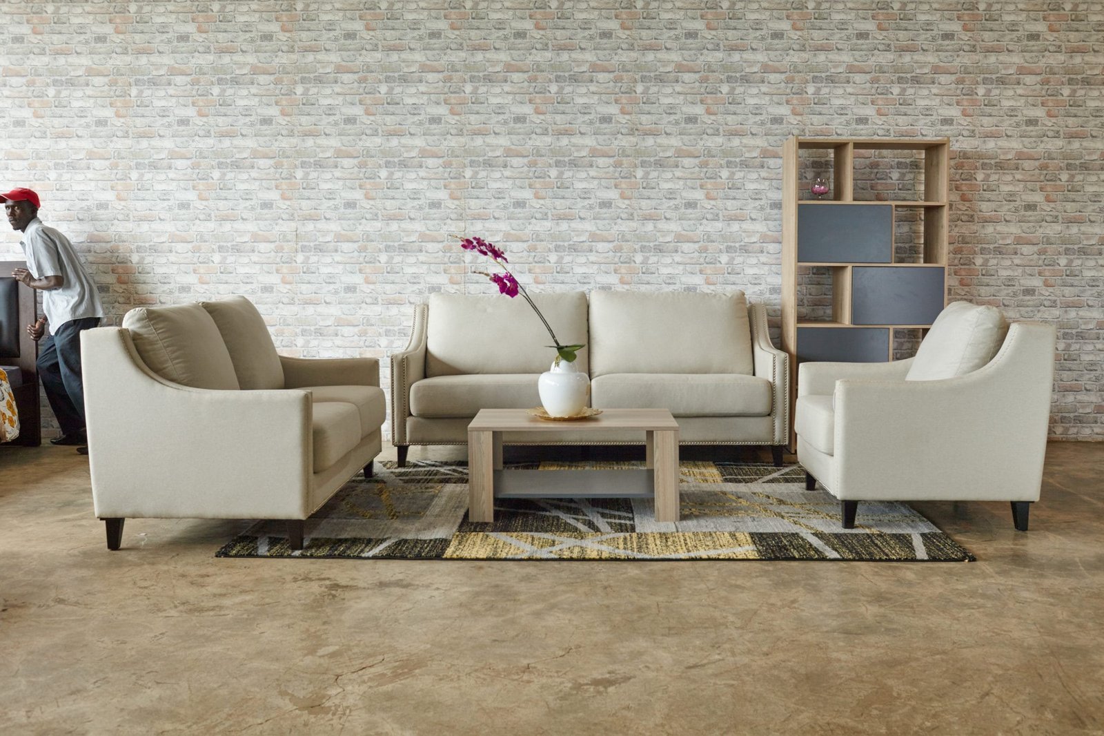 Lema 6 Seater Fabric Sofa (3+2+1) - Image 8