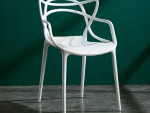 Nordic White Arm Chair