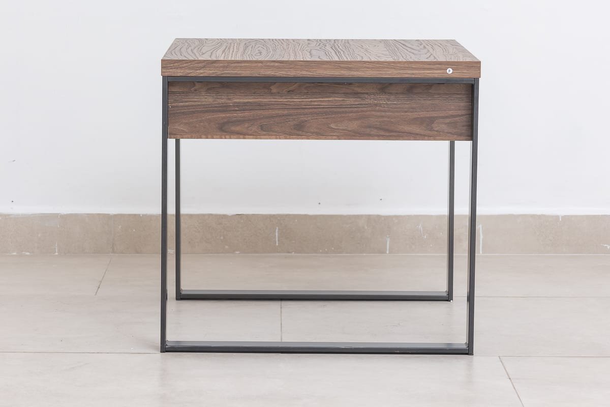 Rustic Oak Coffee Table Stool - Image 8